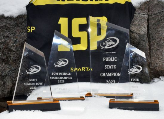 Boys Varsity Ski Team Trophies 2023